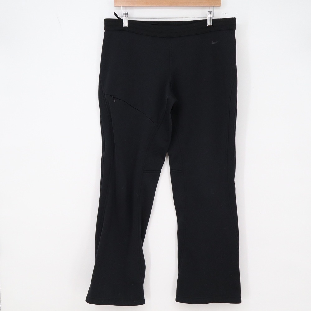 Nike Pants Womens L Therma-FIT Black Zippered Pocket Ankle Zip Excellent